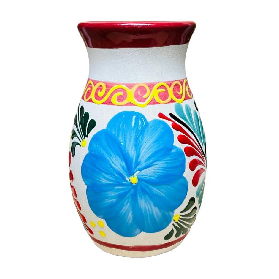 Miniatura 3 de Florero Ovulo - Mexican Home Décor - Clay Vase - Michoacán Clay Vase - Oval Clay Vase - Handmade vase - Hand painted Vase - Once Of A Kind Home