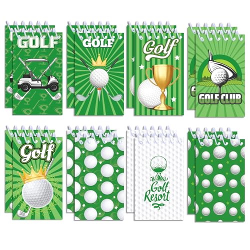 Bloc-notes de poche à spirale golf idéal en classe et sortie