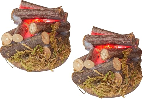 VBS 2er-Pack Miniatur-Feuerstelle ⌀5,5cm Miniatur Puppenhaus...