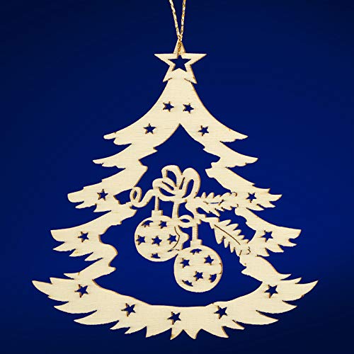 SIKORA BS-LS Traditionelle Filigrane Christbaumschmuck Holzanhänger...