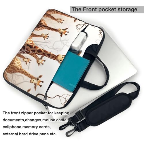 Bolso Tote para Laptop con Estampado de Jirafas miniatura 3