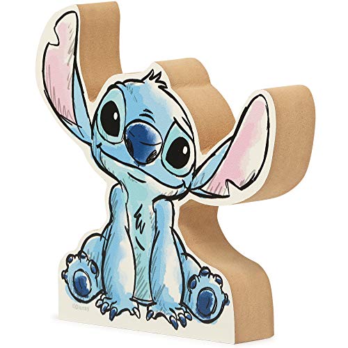 Image of Disney Lilo and Stitch Movie Shelf Sitter Decor | Stitch Chunky Wood Block Cutout for Play Room, Kids' Bedroom or Office