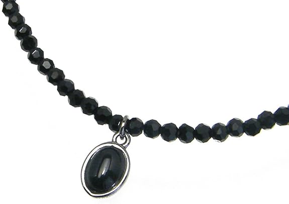 Amazon Co Jp ある装い 輝く カットストーン ネックレス メンズ カットオニキス ブラックスピネル風 ターコイズ 天然石 パワーストーン チョーカー 小粒 ブラックオニキス ホーム キッチン