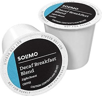 Amazon Brand Solimo Variety Pack Light, Medium Roast Coffee Pods (Kona, Breakfast, Donut) + Solimo Decaf Light Roast Coffee Pods, Breakfast Blend | Compatible with Keurig 2.0 K-Cup Brewers | 200 Count
