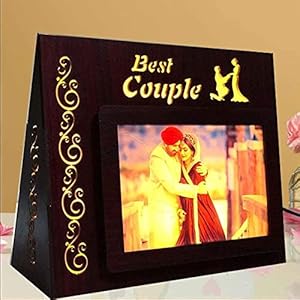 Gift Jaipur Personalised Best Couple LED Photo Lamp Frame – Perfect Birthday, Wedding, Anniversary, Marriage, Love Gift…