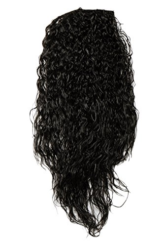 WIG ME UP H9311-2 Hairpiece half wig Clip-In Extension very long stringy crimpy curls curly latin shiny oily wet-look volume medium black 26inch - Image 3