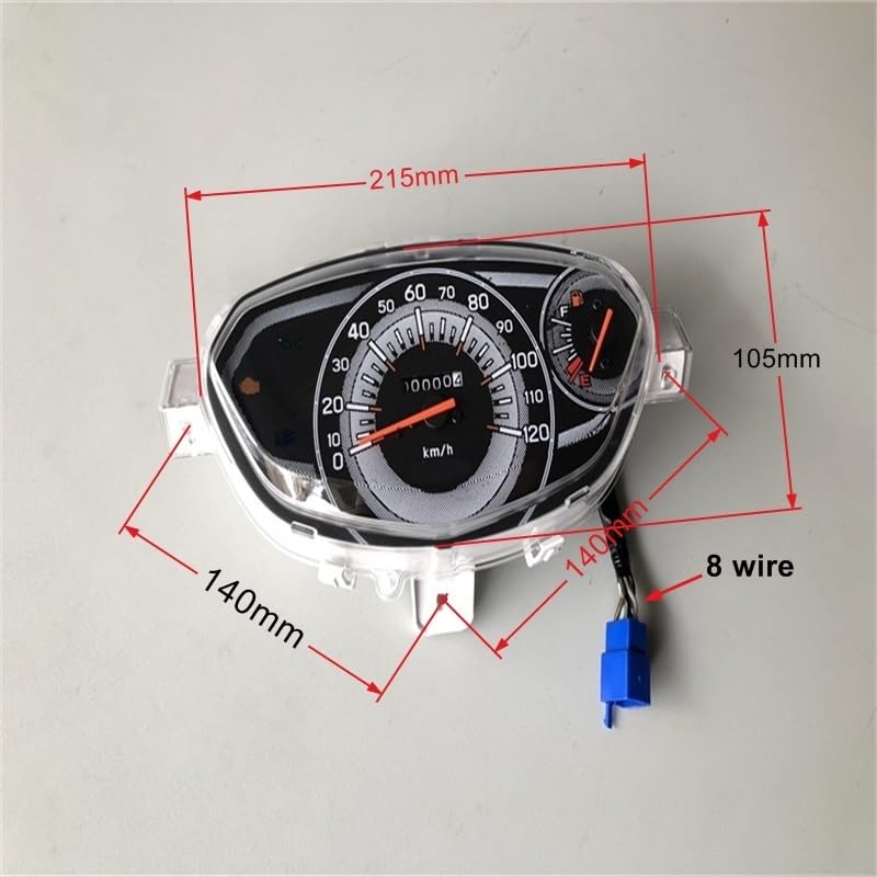 バイクのスピードメーターと走行距離計 オートバイスピードメーターゲージタコメーター計器アセンブリ走行距離計スズキ UU125 UU1