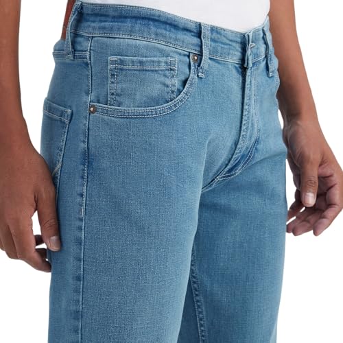 Image of Pepe Jeans Men's Straight Fit Jeans|Mid Rise |Stretchable Fabric| Jeans for Men | Available in Plus Size