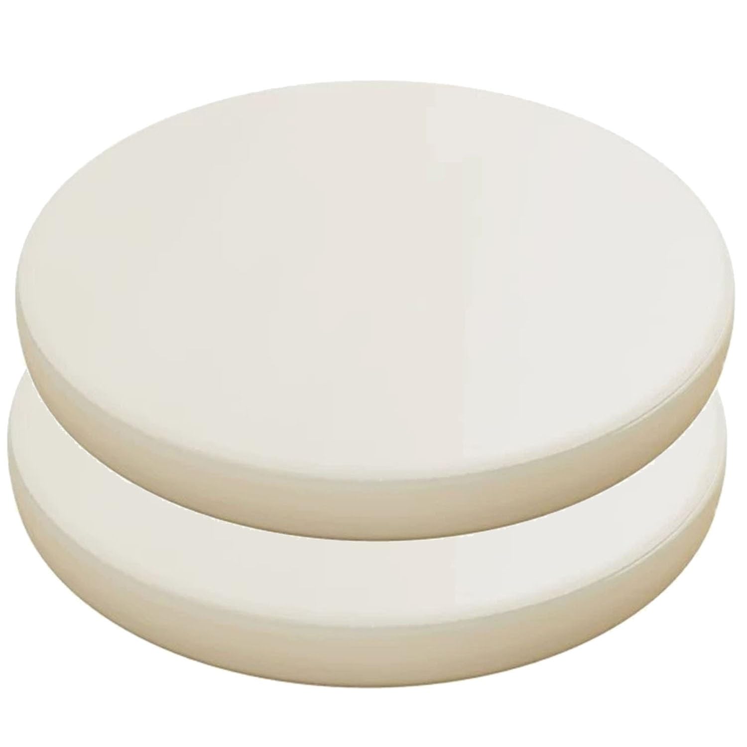 JORTUIO Round Chair Seat Pads, Set of 1/2 4 Round Waterproof Chair Cushions for Indoor Outdoor Furniture Dining,Garden, Bistro, Bar Stool,Patio, Office,Coffee Shop Cushion(Beige,35cm(2pcs))