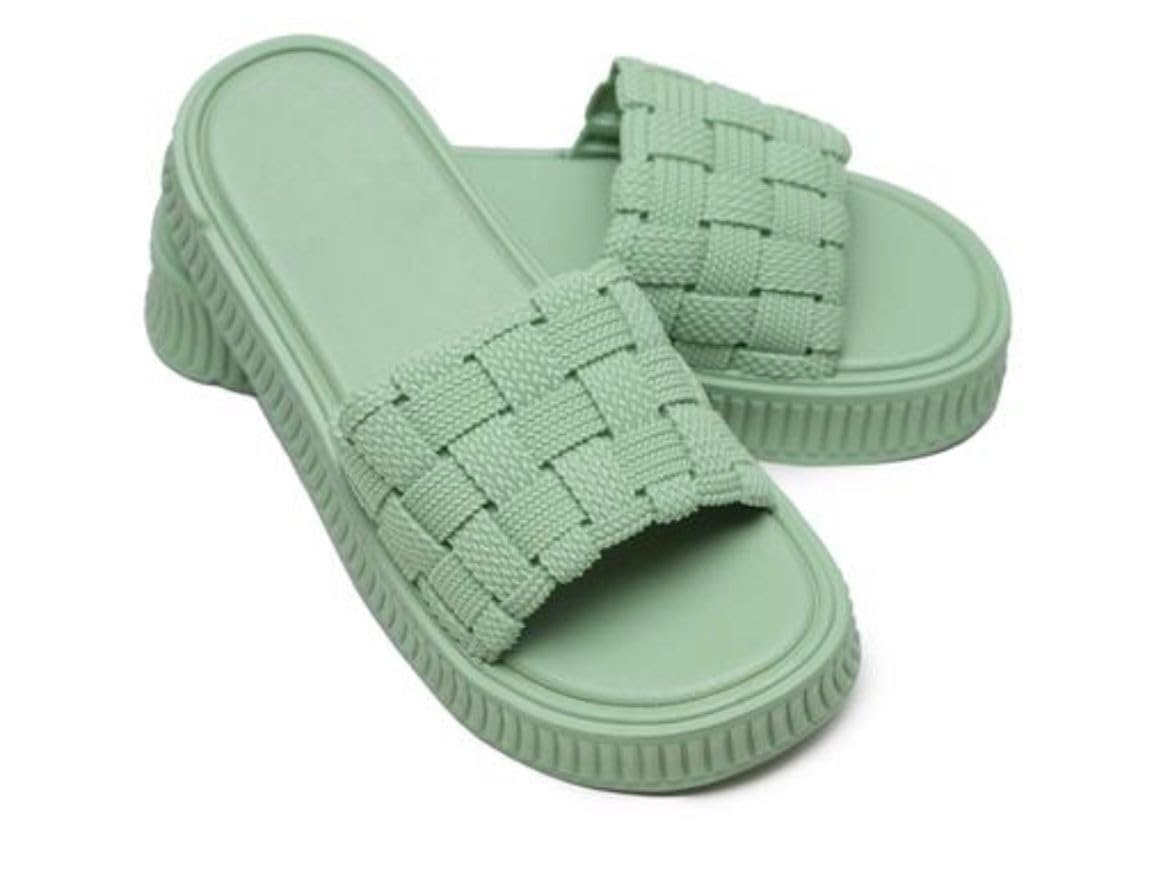 SPADE CLUB Women’s Braided Strap Slide Sandals - Stylish & Comfortable Flip-Flops, Casual Summer Slip-Ons