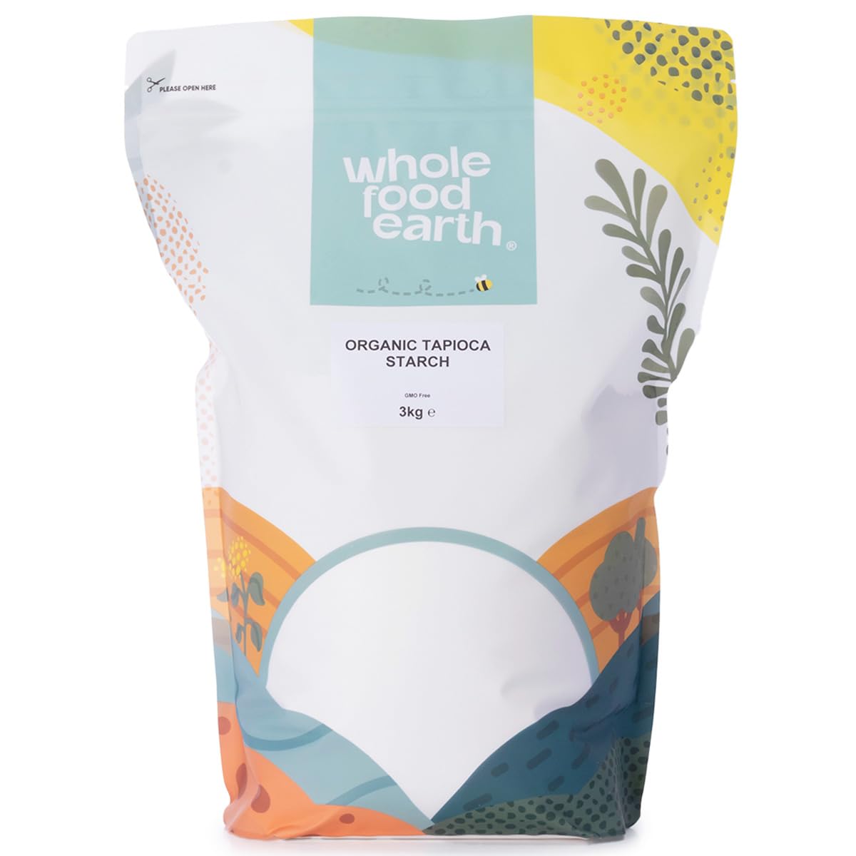 Wholefood Earth Organic Tapioca Starch – 3 kg | GMO Free | Vegan | Certified OrganicEU Organic