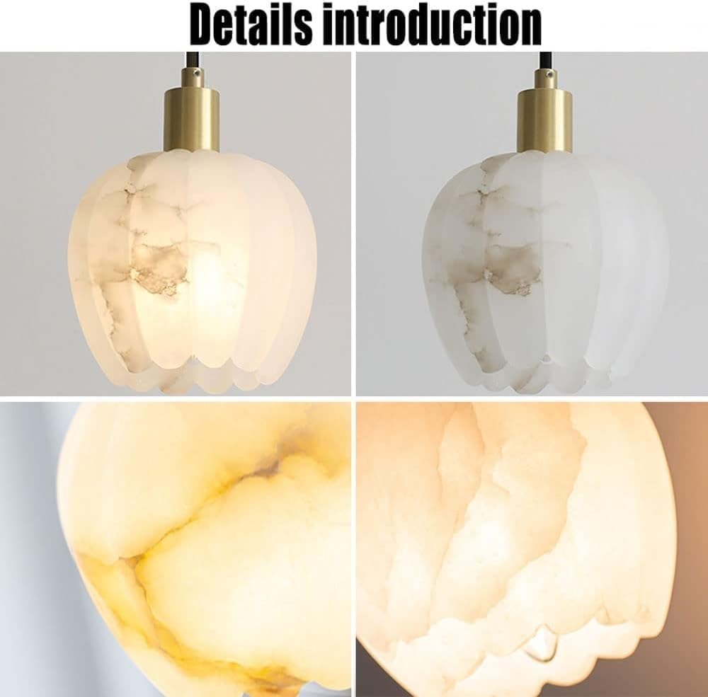 Mini Material de iluminación 5 pulgadas Lámpara mármol 1 luz noche for dormitorio techo con base E14 ahorro energía natural