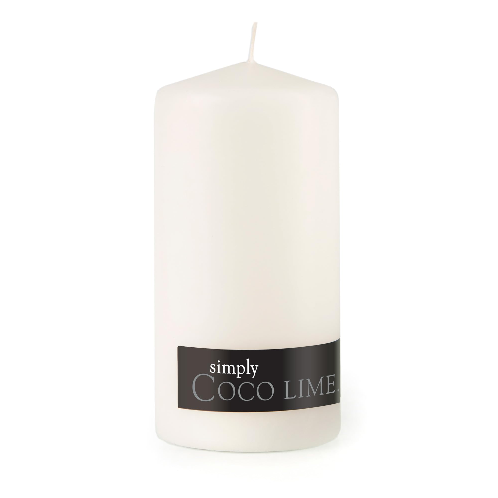 Simply Coco Lime Pillar Candle - Australian Made & Owned, Cruelty Free & Vegan, Phthalate-Free Fragrance