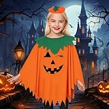 Zoom IMG-2 liakyunf poncho zucca bambini costume