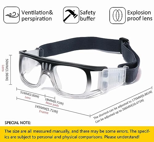 SHEEN KELLY Sportbrillen für Basketball Anti Kollisionsbrille Fußball Volleyball Hockey Outdoor Schutzbrille Brillen Verstellbares Gummiband…