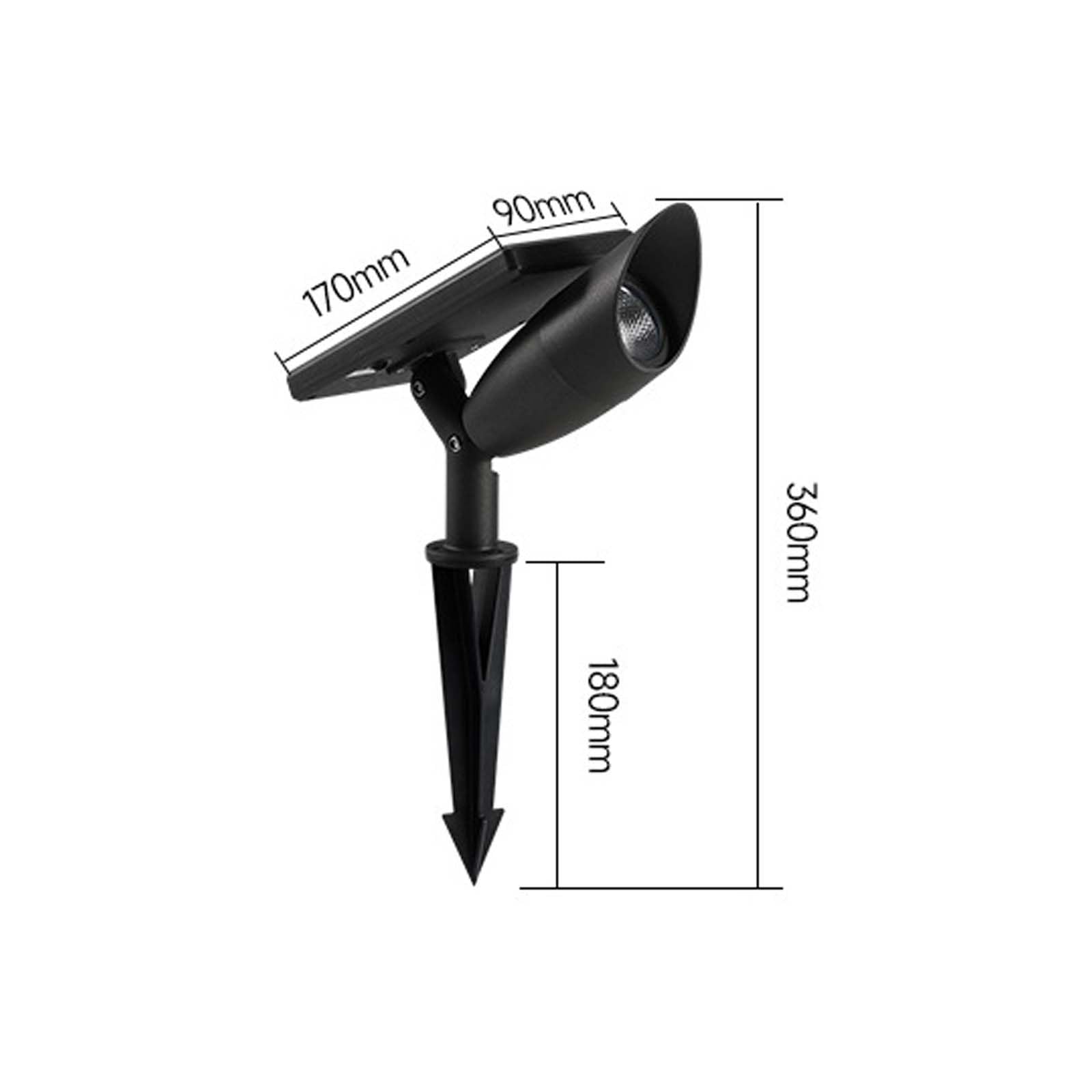 Faretti solari per esterni, impermeabili, illuminazione paesaggistica a LED per prato, giardino, vialetto, piscina, lampada da terra per alberi e stagni