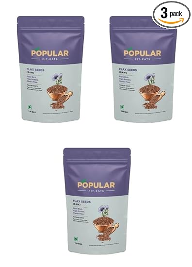 Flax Seed - Raw, 300g(Pack of 3 x 100g)- Asli Seeds For Eating, Diet Snack Food, Rich in Fibre, Source of Iron & Dietary Fibre