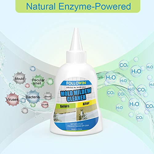 FOLLOWIN Mold and Mildew Stain Remover Gel Household Professional Instant Home Cleaner for Tiles Grout Sealant Bath Sinks Showers - Thumbnail 4