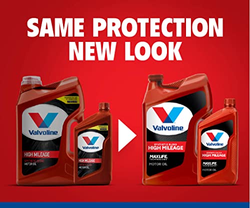 Valvoline High Mileage With Maxlife Technology Sae 10W-30 Synthetic Blend Motor Oil 1 Qt #TOP3