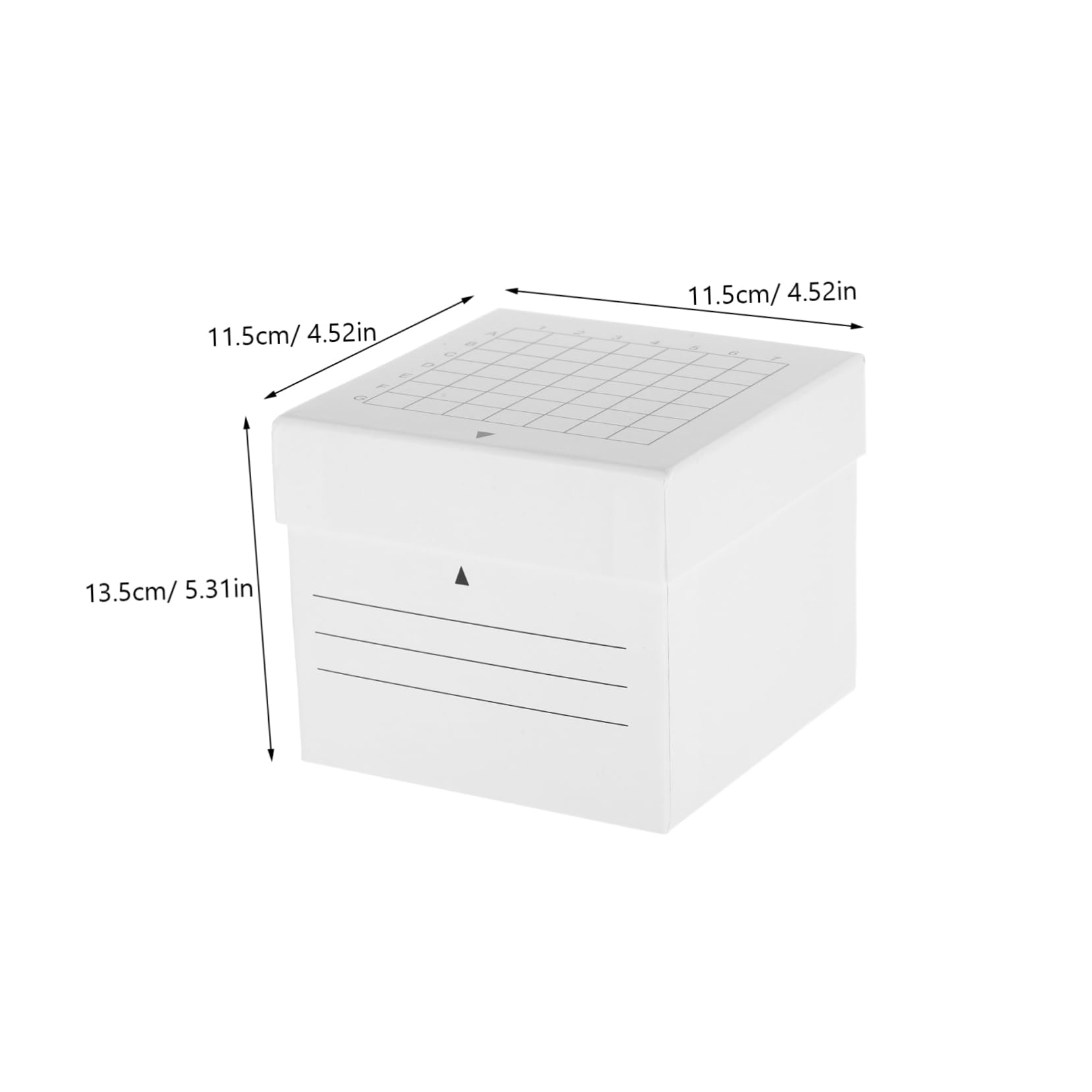 FUNOMOCYA Lab Freezer Box Grid 49 Compartment Sample Tube Holder Test Tube Storage Holder Vial Storage Case