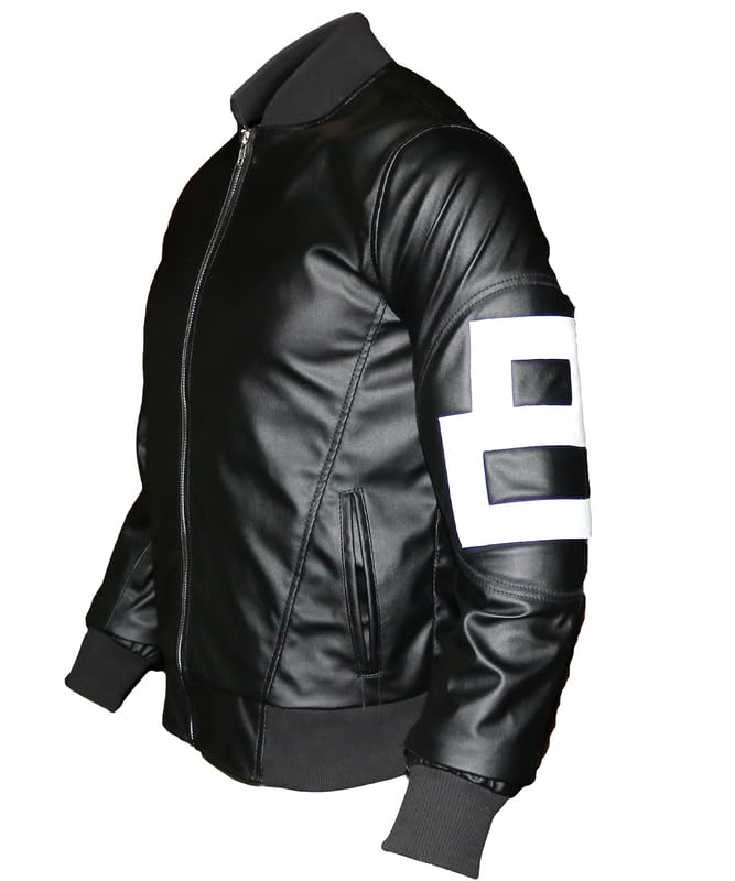 Image of 8 Pool Bomber Jacket- Faux Leather Seinfeld David Puddy Eight ball Lettermen Jacket - 90's Bomber Jacket