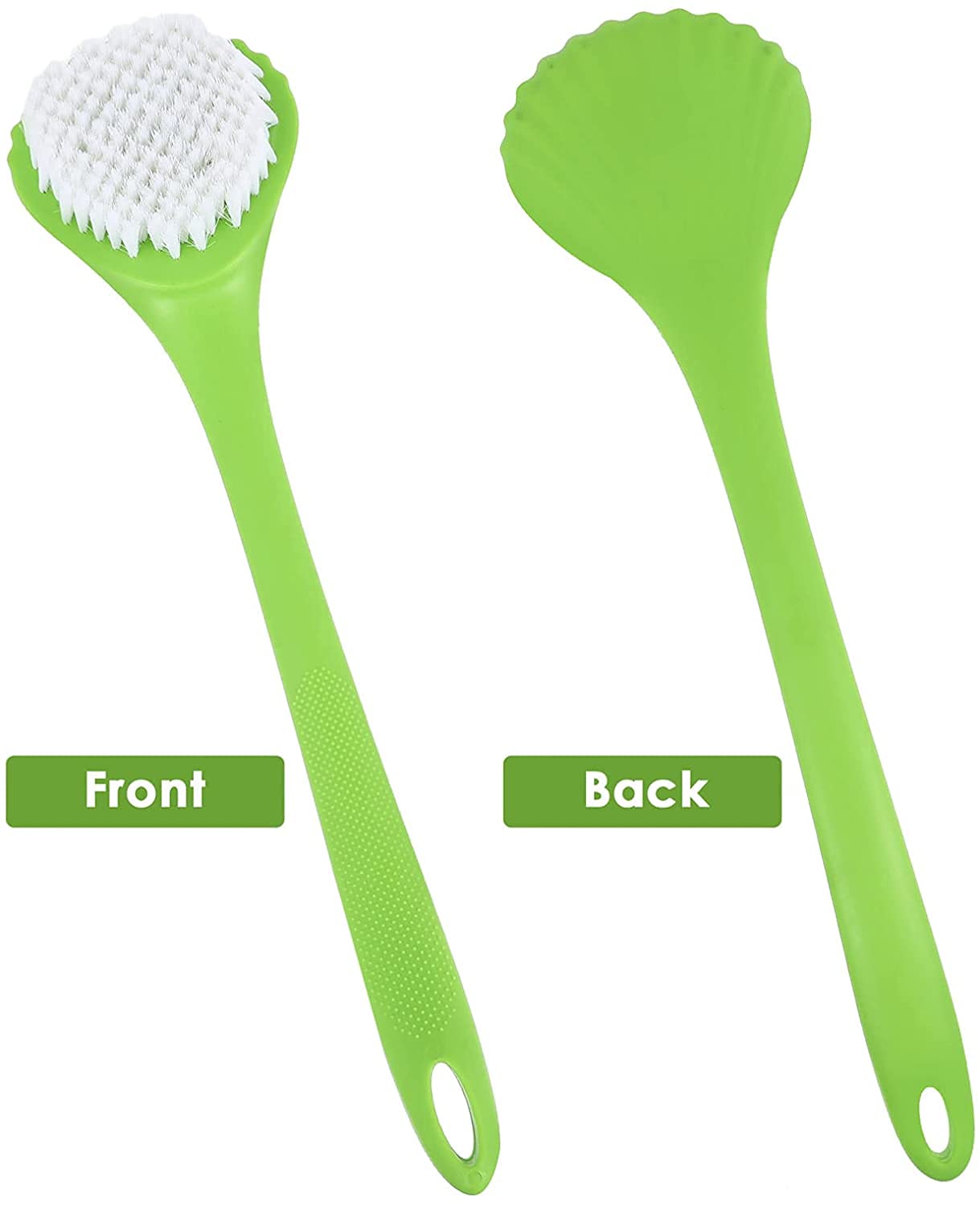 Cepillo Exfoliante, Mango Largo Depurador De Limpieza De Espalda De Baño Depurador De Limpieza De Espalda De Baño Cepillos De Baño Y Cuerpo (Color : Verde) (Verde)