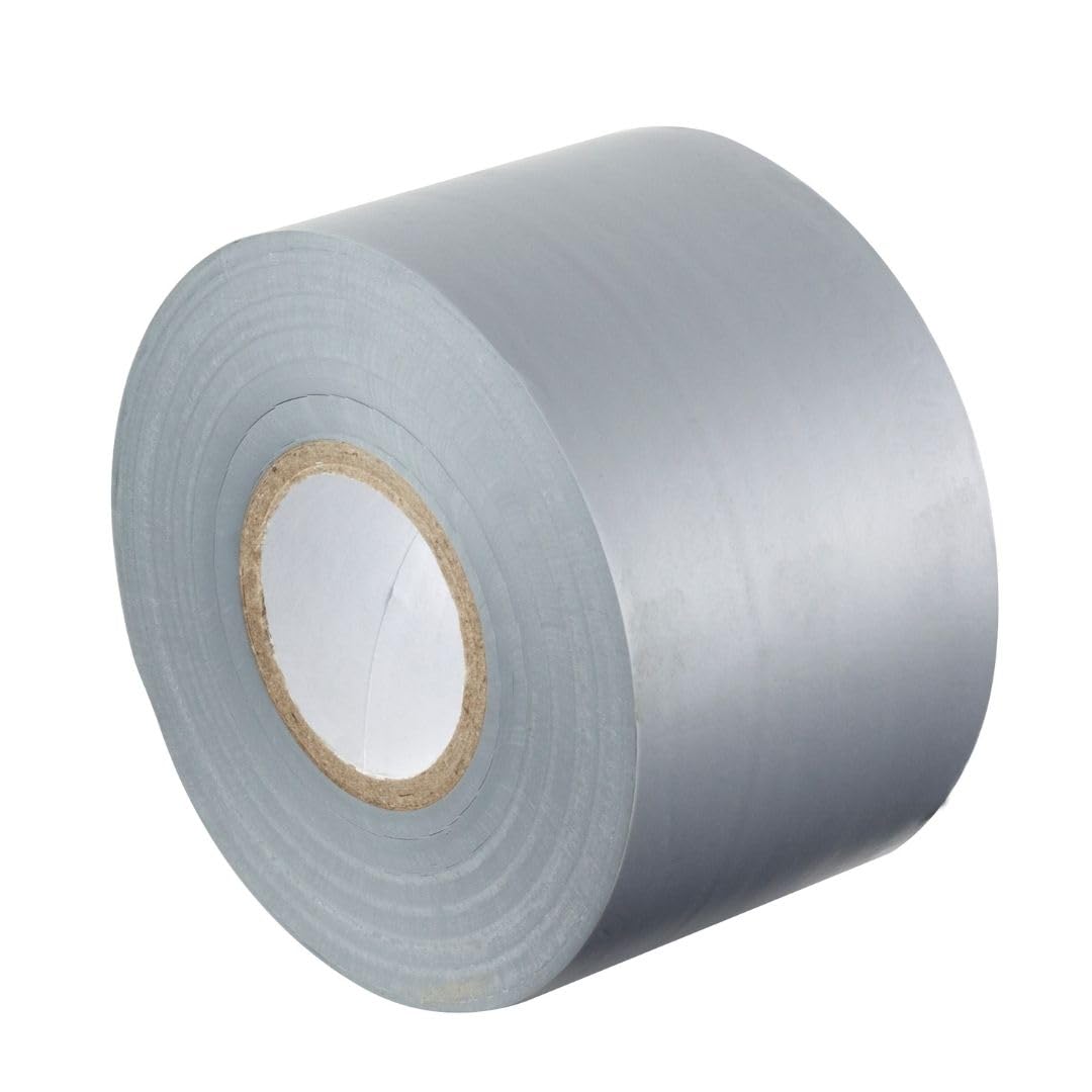 Gocableties Grey Wide Electrical Tape, 50mm x 33m, 2" Strong Self-Adhesive PVC Insulation Tape for Insulating, Repairing and Protecting Electrical Wires, 1 Roll