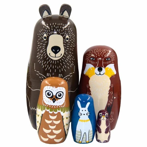 新品　ロシア製　キツネ 11cm マトリョーリカ　5体セット Amazon | HADWAO マトリョーシカ ロシア 5個 玄関 インテリア 雑貨 組