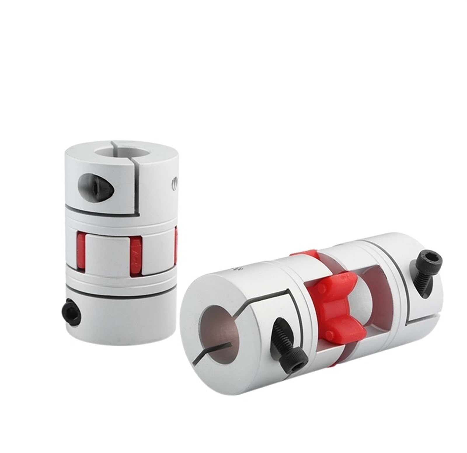 Rigid coupling,Stainless steel rigid coupling 1pcs CNC Coupler D55L66 Aluminum Flexible Shaft Coupling Motor Joint Solid Rubber ?Pad(15X26)