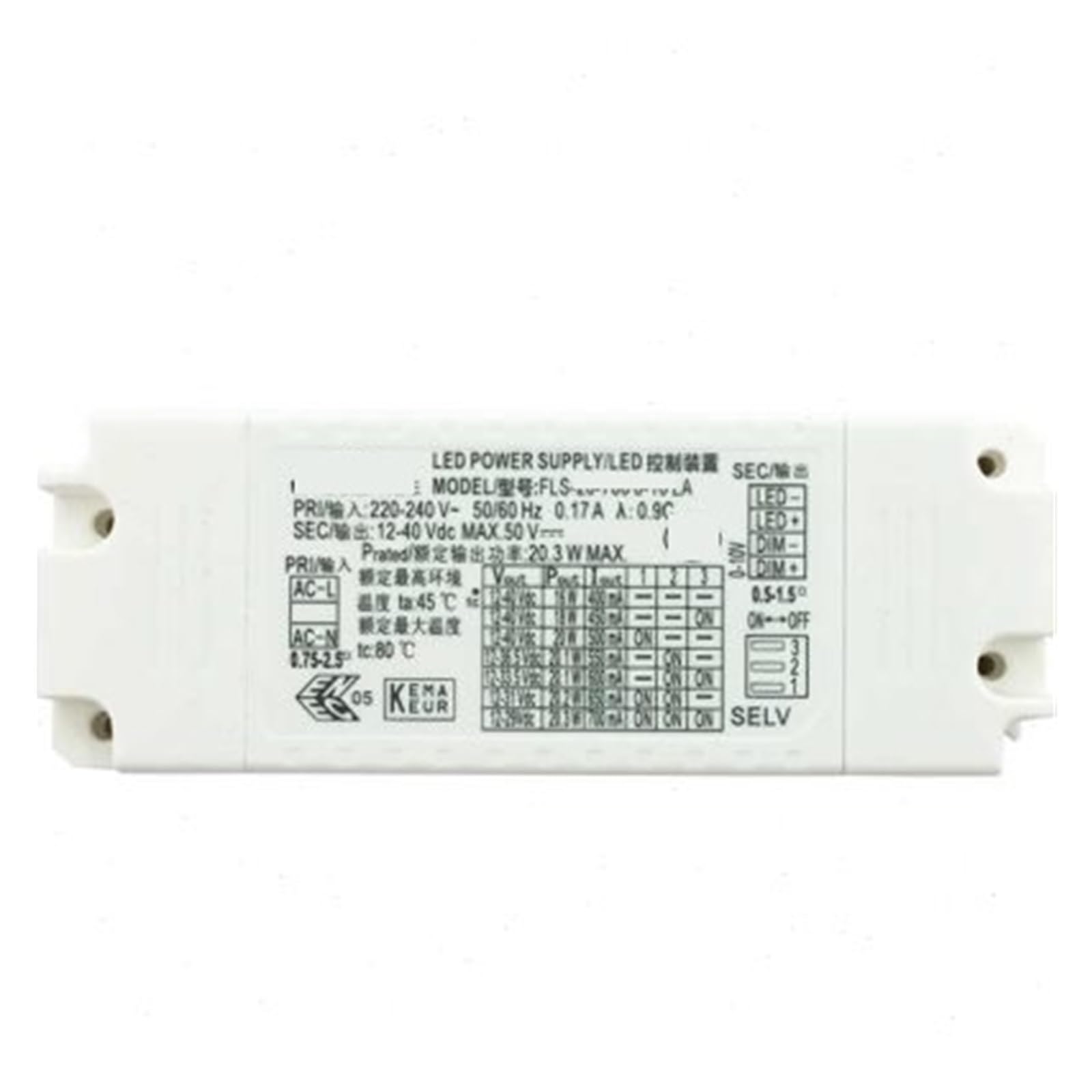 PWANUIGTE LED Light Driver 0-10V dial Code dimming Power Supply Downlight Controller Track Transformer Ballast FLS-40-1050 FLS-12-350 FLS-20-700(FLS-40-1050LA/38-40W)