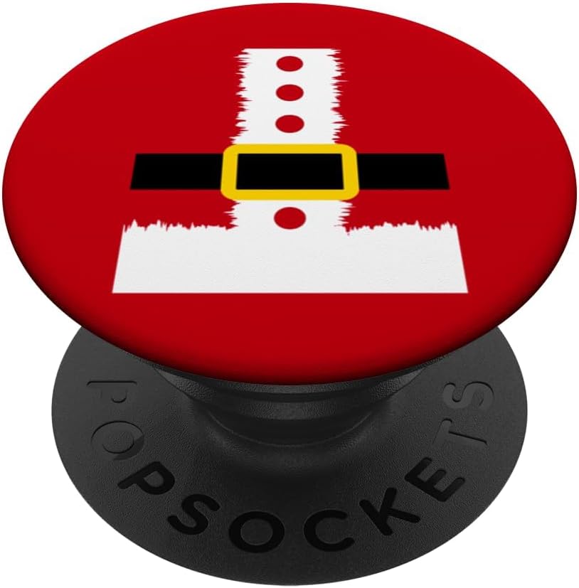 Santa Clause Christmas Xmas Suit Belt Costume Women Men Kids PopSockets Adhesive PopGrip