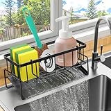 BYCRAY Porta Esponja Fregadero, Organizador de Fregadero de Cocina, Soporte de Esponja y Jabón, Estante de Trapo,...