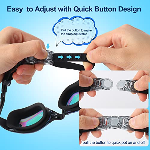 Dzhjkio Kids Swim Goggles,2 Pack Anti-Fog Leak Proof Kids Swimming Goggles,Anti-Uv Clear Vision Glasses For Children Age 6-14… #TOP4