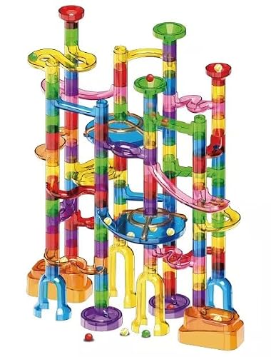 MaxTronic Marble Run, 150 Pcs Marble Maze Race Building Blocks Toy Game & STEM Learning Toys Christmas Birthday Gift for Kids Aged 3-12 - Image 4