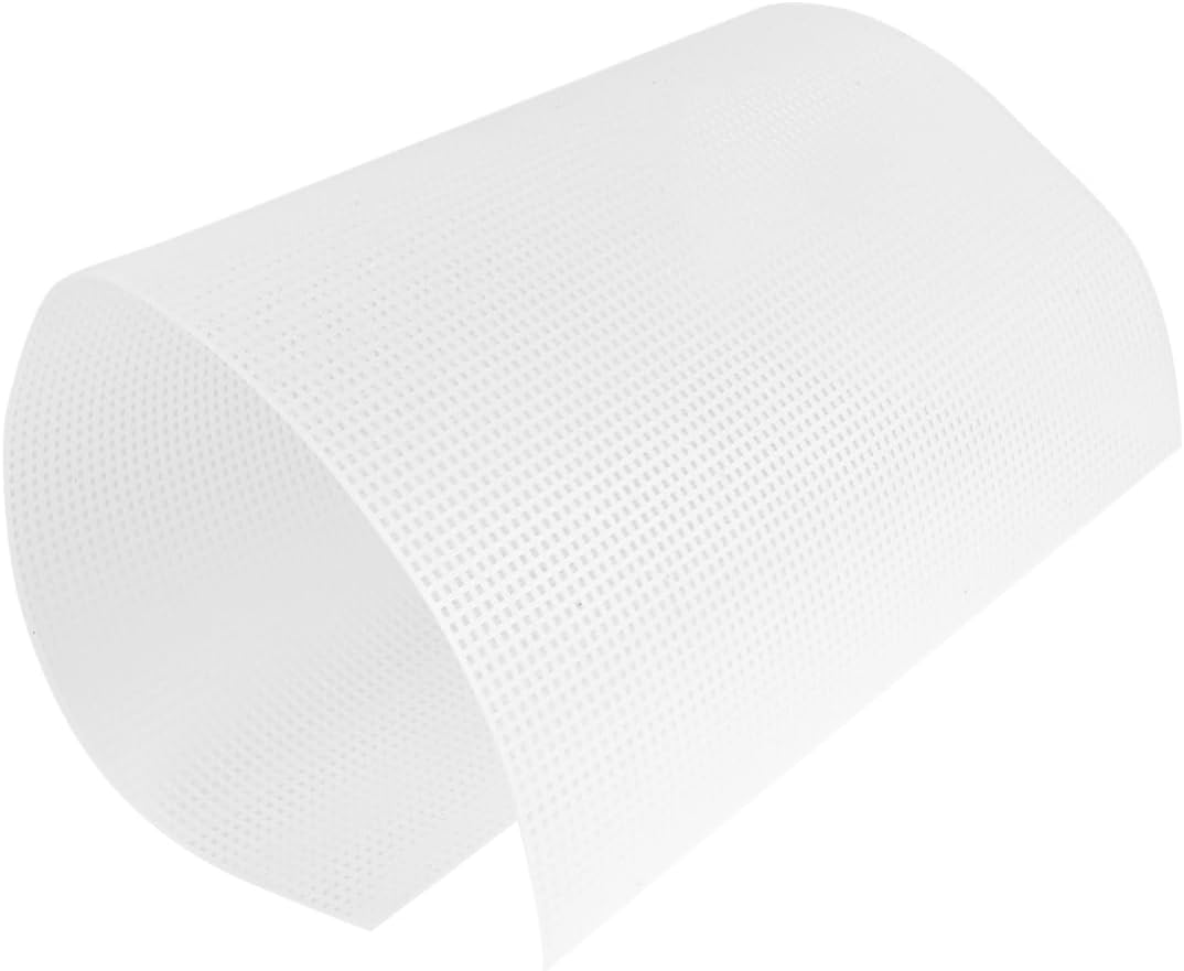 3 Pcs White Mesh Plastic Canvas Sheets for DIY Embroidery and Cross-Stitch Projects for Crafting Knitting and Crochet Enthusiasts