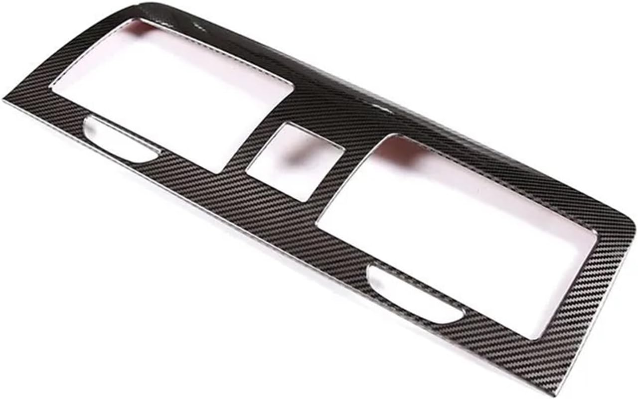 GERRIT Car Accessories Fit for Hummer H3 2005-2009 Stainless Steel Black Car Central Control Air Conditioning Vent Outlet Cover Trim Sticker Upholstery Care (Color : Carbon Fiber)