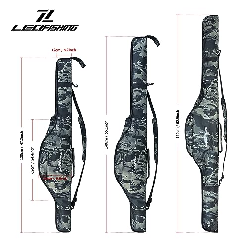 Leofishing Portable Folding Fishing Pole Bag 3.94Ft/4.59Ft/5.25Ft Fishing Rod And Reel Protective Case Fishing Tackle Storage Bags Carry Organizer Outdoor For Fishing 3 Size thumb #1