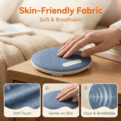 Image of Bluetooth Pillow Speaker for Sleeping,Ultra-Thin Under Pillow Speaker with White,Pink Noise, Sleep Timer, Wireless Private Listening,Rechargeable Sleep Aid for Side Sleepers,Bedtime Music