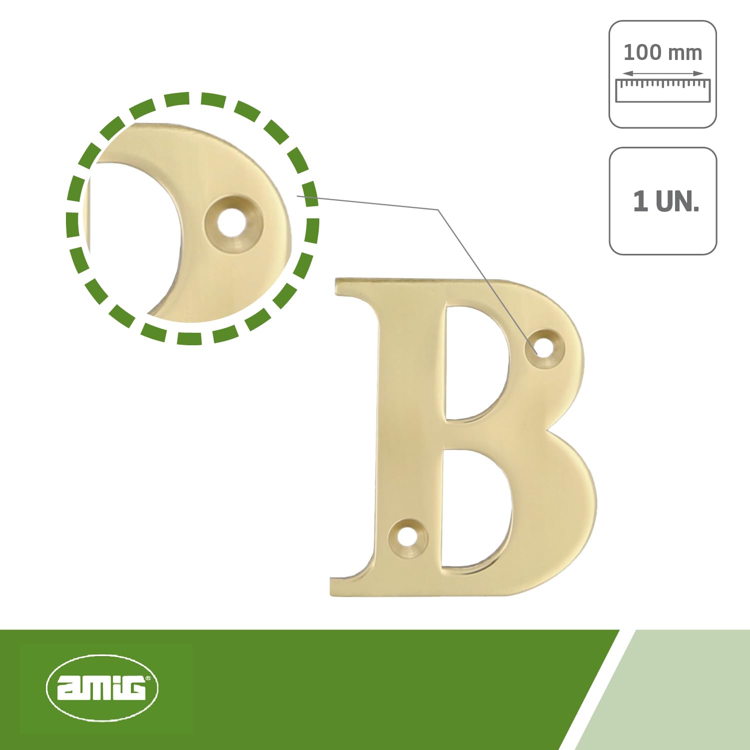 Amig - Bolt 407-9.5 Brass Left Display, Multicoloured, 100 mm - Image 3