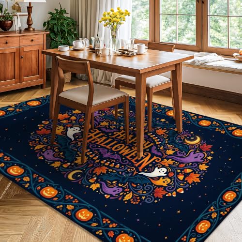 Alfombra de pelo bajo lavable con esponja protectora para dormitorio 4