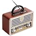 Produktbild Fikujap Holz Retro Radio, AM SW FM Radio, Wireless Bluetooth Lautsprecher 4.0, Mit Altmodischem Stil, Strong Bass, Mini Audio Außen Lauter Volume