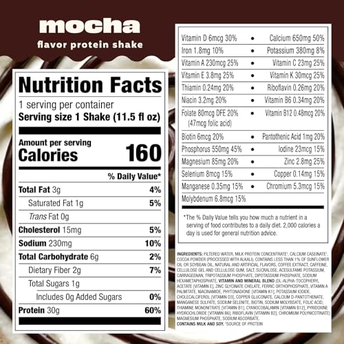 Image of Premier Protein Shake COFFEEHOUSE, Mocha, 30g Protein, No Added Sugar, 24 Vitamins & Minerals to Support Immune Health, 11 fl oz (12 Pack)