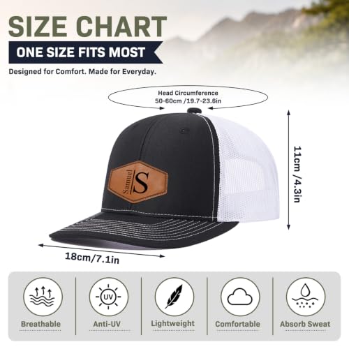 Image of Custom Hats for Men and Women, Personalized Baseball Cap with Leather Patch