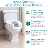 Vive Toilet Seat Cushion (Soft Cushioned Foam) - Easy Clean Soft Padded Bathroom Attachment - Elongated, Standard Seats - Comfort and Support Donut for Handicap, Adults, Coccyx Tailbone Pain Relief - Image 2