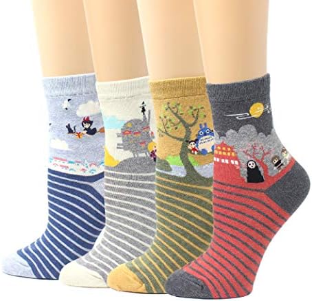 Women’s Cute Funny Novelty Casual Cotton Crew Socks (Made In Korea)