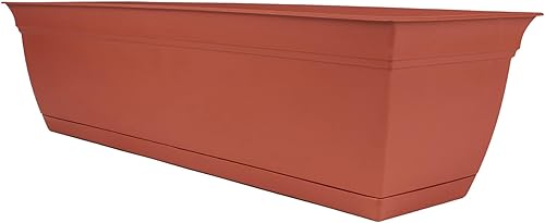 The HC Companies Caja de ventana de plástico Eclipse de 30 pulgadas, 7.76 x 29.98 x 6.57 pulgadas, color arcilla