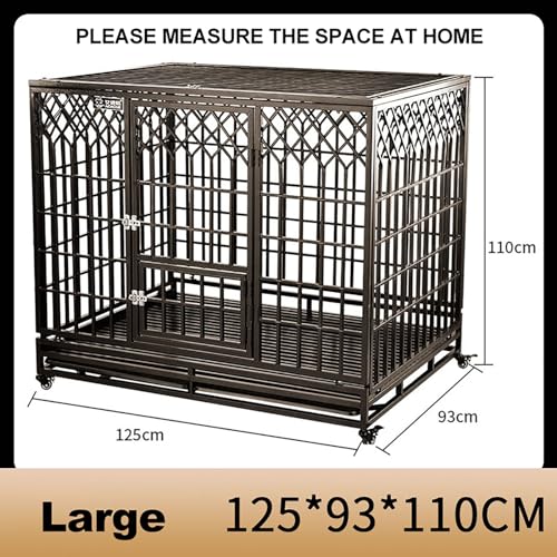 Robuste kaufeste Hundekäfig- Möbel, Mehrzweck- herausnehmbares Tablett, Innenbereich, rustikales Zwingerhaus für kleine, mittelgroße und große Hunde-2