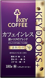 キーコーヒー KEY DOORS+ 无咖啡因深浓混合 VP 180克×2袋 脱咖啡因·无咖啡因 常规(粉)