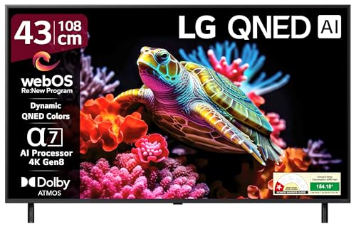 LG 108 cm (43 inches) QNED 8AA Series 4K Ultra HD Smart webOS QNED TV 43QNED8AA6A