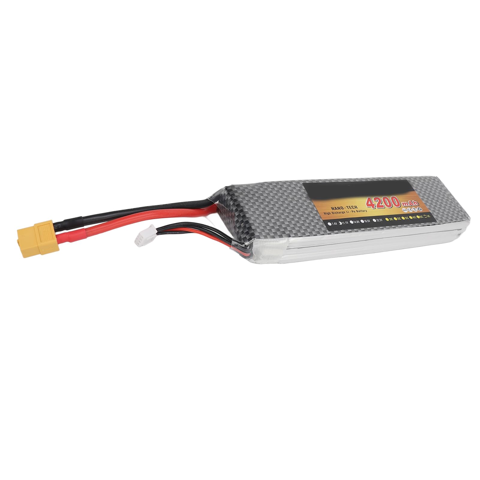 Batteria RC Lipo Batteria al litio professionale da 7,4 V 4200 mAh con spina XT60 per elicottero RC Quadcopter Drone RC modello di auto